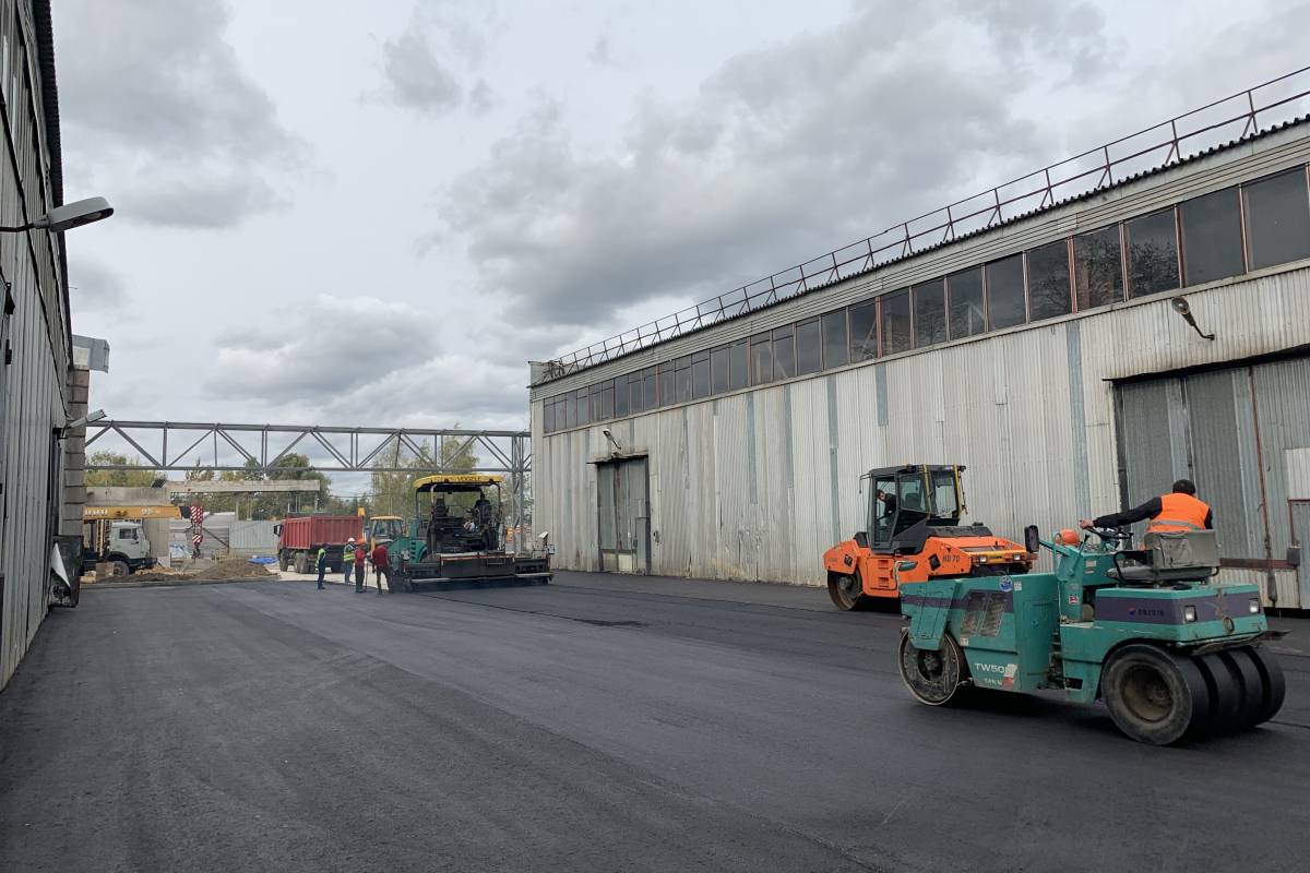 Благоустройство территории завода