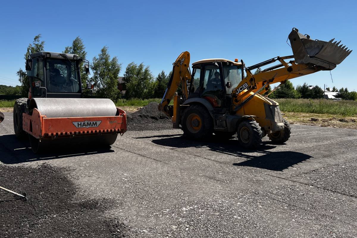 Устройство временной парковки из асфальтовой крошки